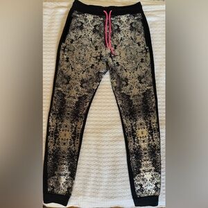 Zumba sweatpants with silver foil on front. Super cute!